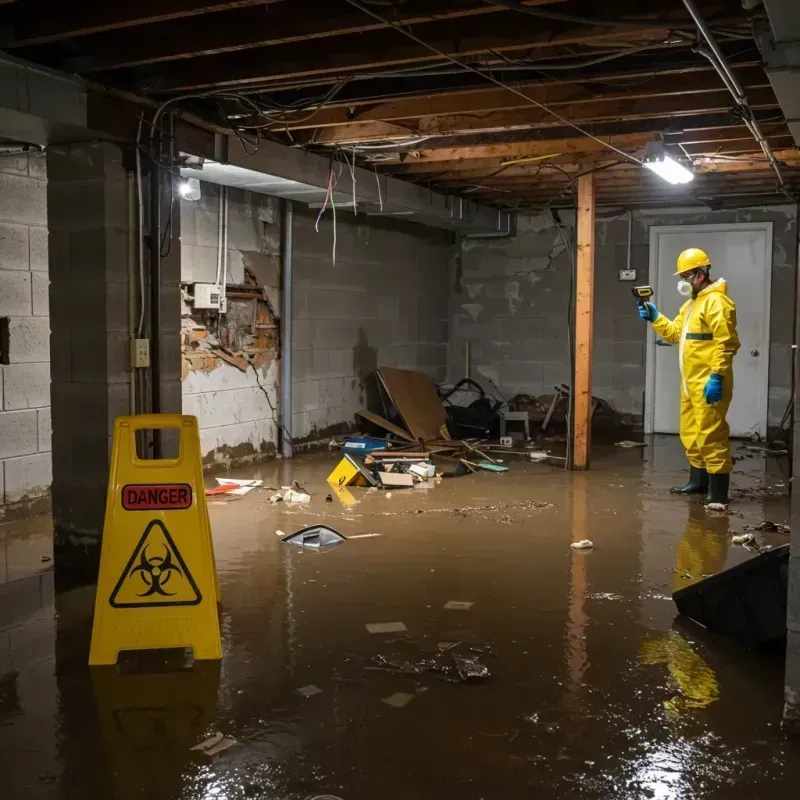 Flooded Basement Electrical Hazard in Goodhue, MN Property